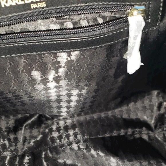 NWT Karl Lagerfeld w/COA Rainbow Striped Tote Bag - Picture 6 of 11